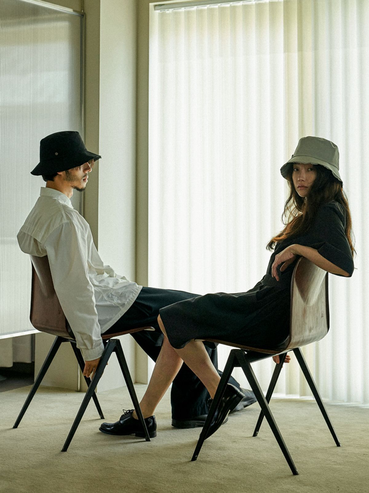 포에지담(POESIEDAME) [everydaylife] Layered bucket hat_black (unisex)