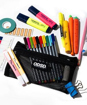 ODSD 매쉬 파우치 필통 - BLACK