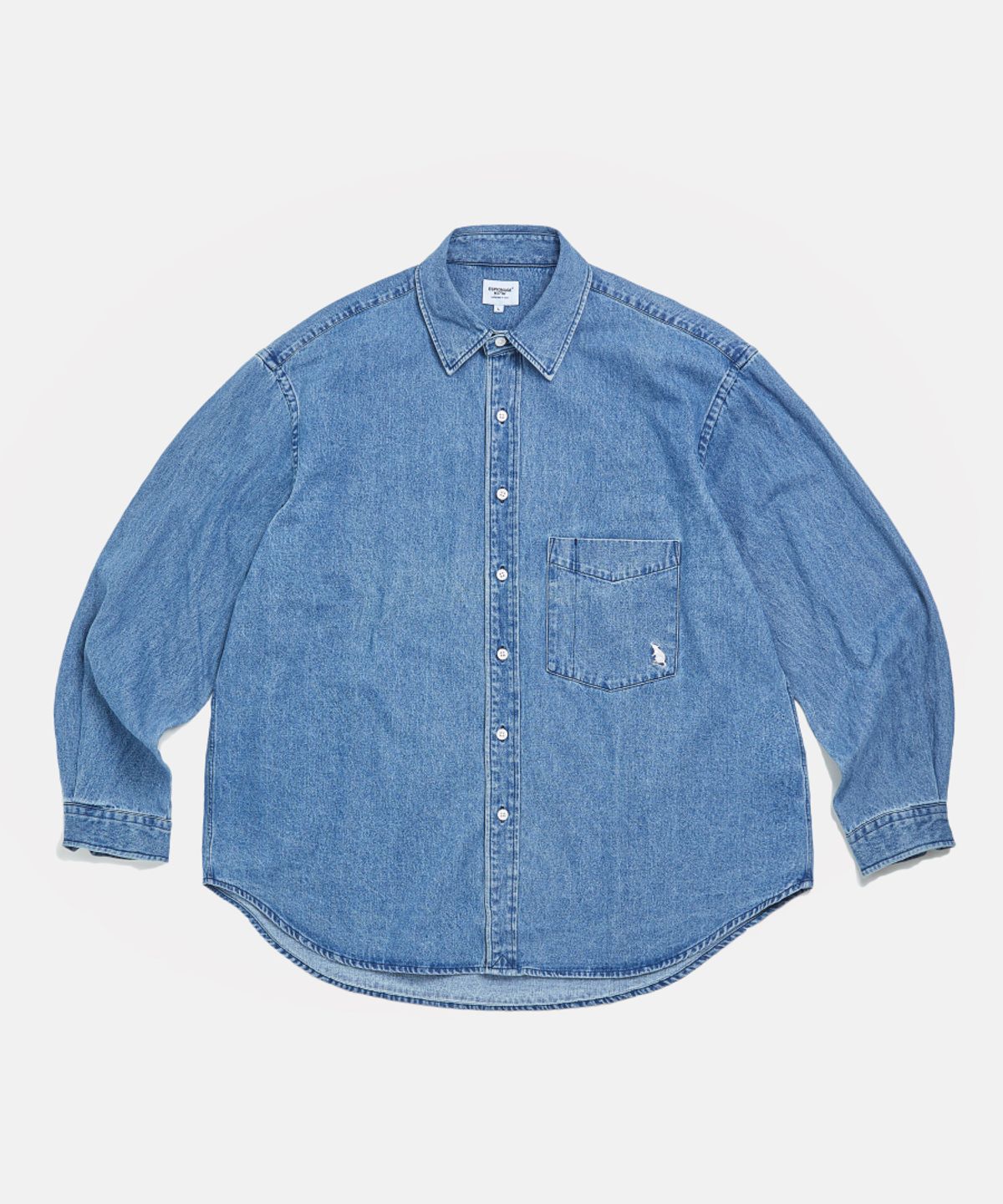 에스피오나지(ESPIONAGE) Denim Over Shirt Washed Indigo