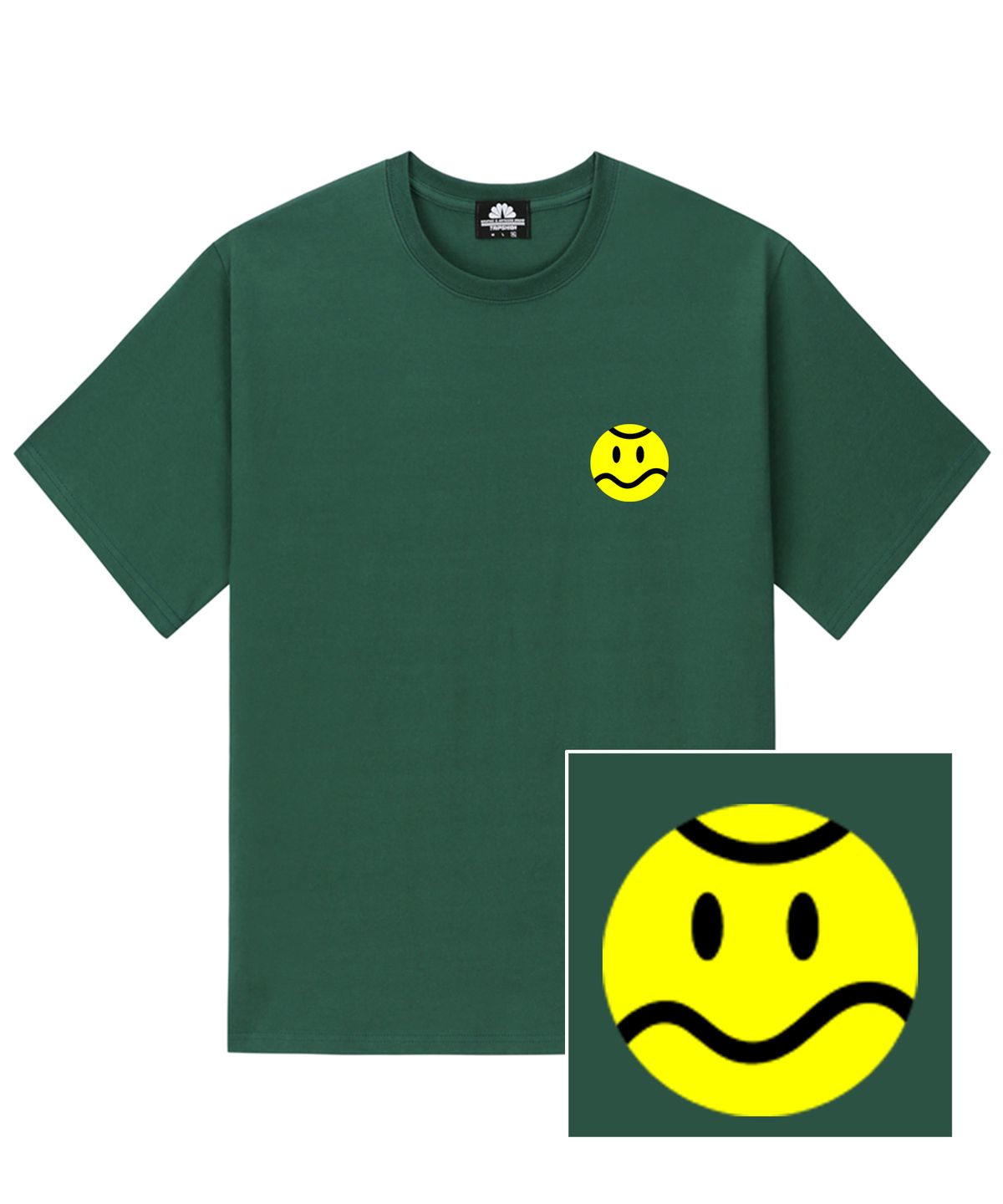 트립션(TRIPSHION) TENNIS BALL LOGO 티셔츠 - 그린