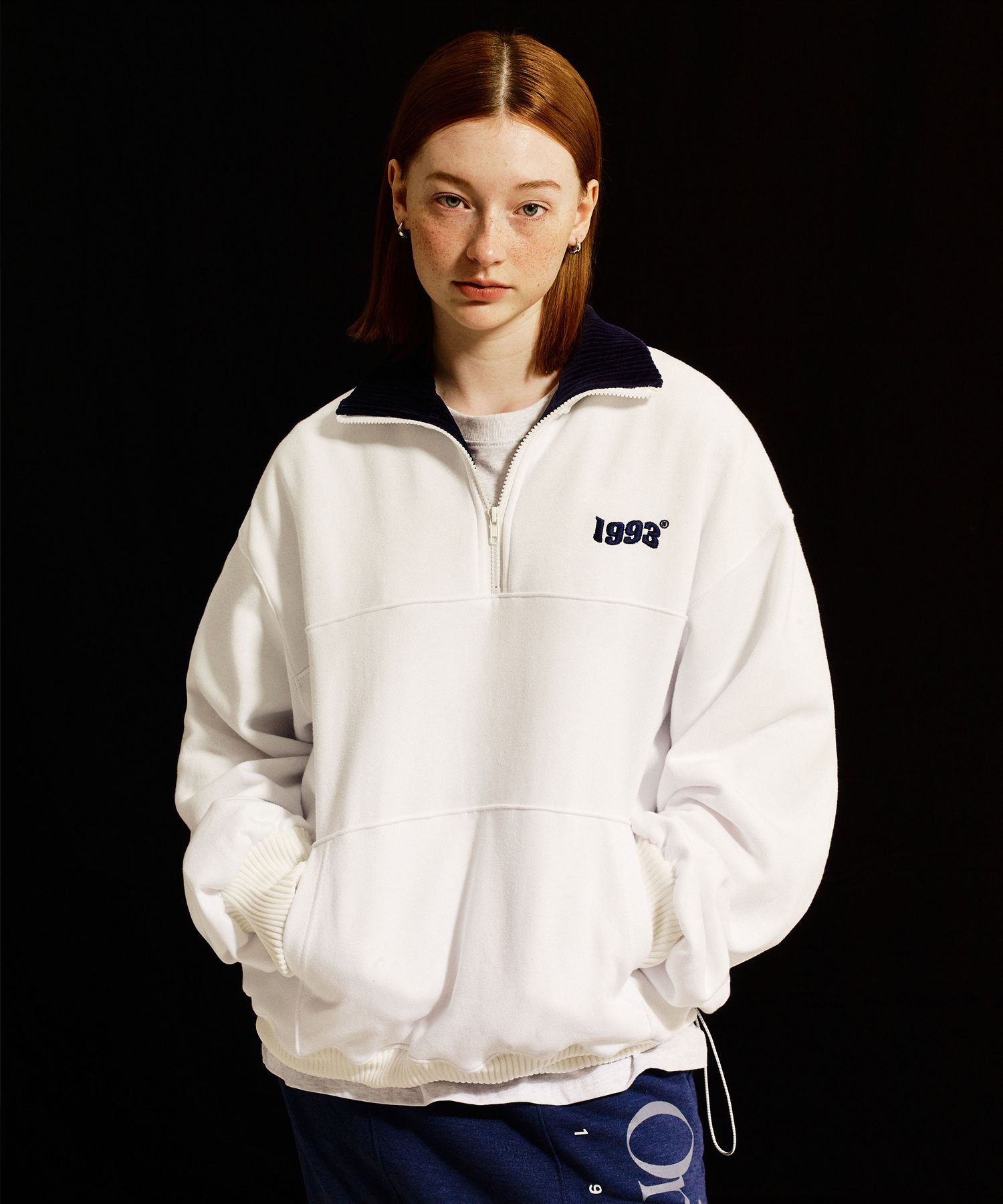 【1993studio】VINTAGE HALF ZIP-UP MUSINSA | 1993STUDIO Vintage Half Zip Up_White