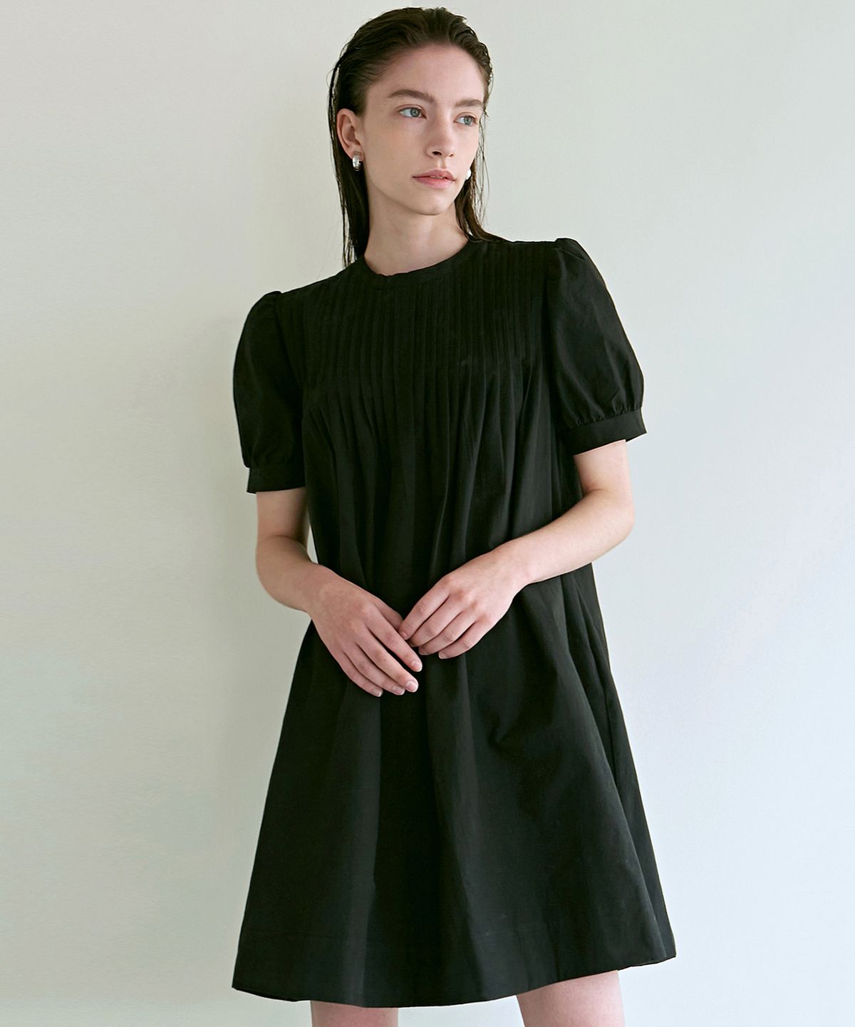 닉앤니콜(NICK&NICOLE) PINTUCK BUTTON DRESS_2 COLOR