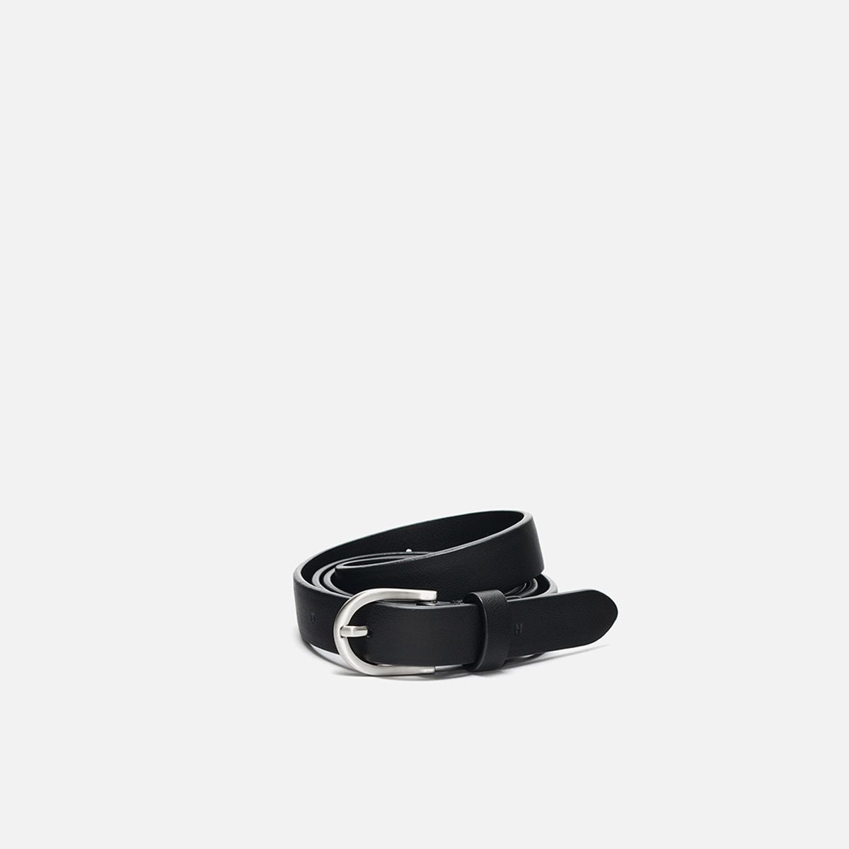 로서울(ROH SEOUL) Around small belt Black with Silver buckle