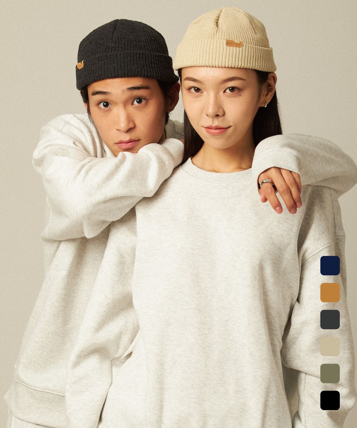 티엔피(TNP) TTTFAACU74_NEWLY LEATHER WATCH CAP