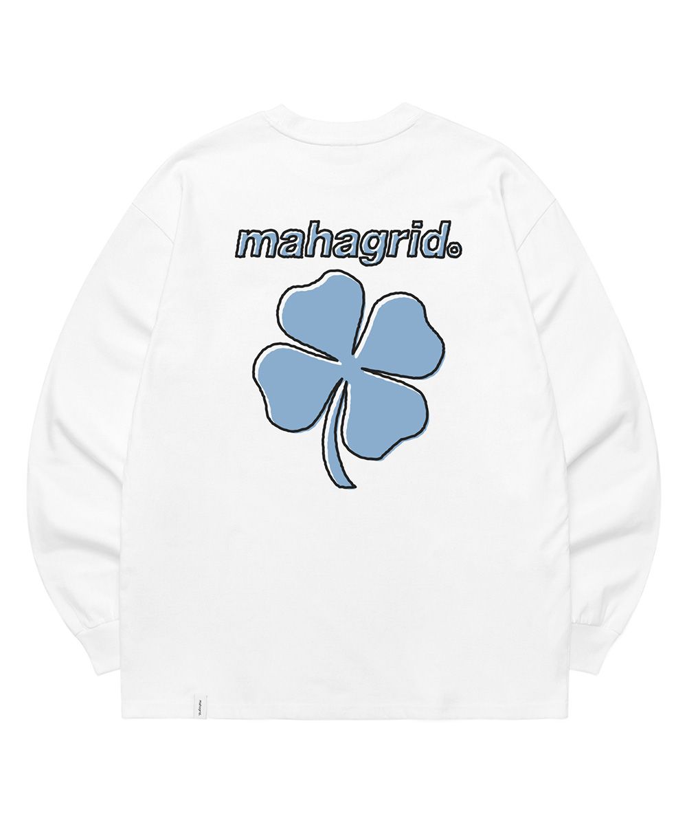 【mahagrid】21FW★ CLOVER LS TEE MUSINSA | MAHAGRID CLOVER LS TEE WHITE(MG2BFMT564A)