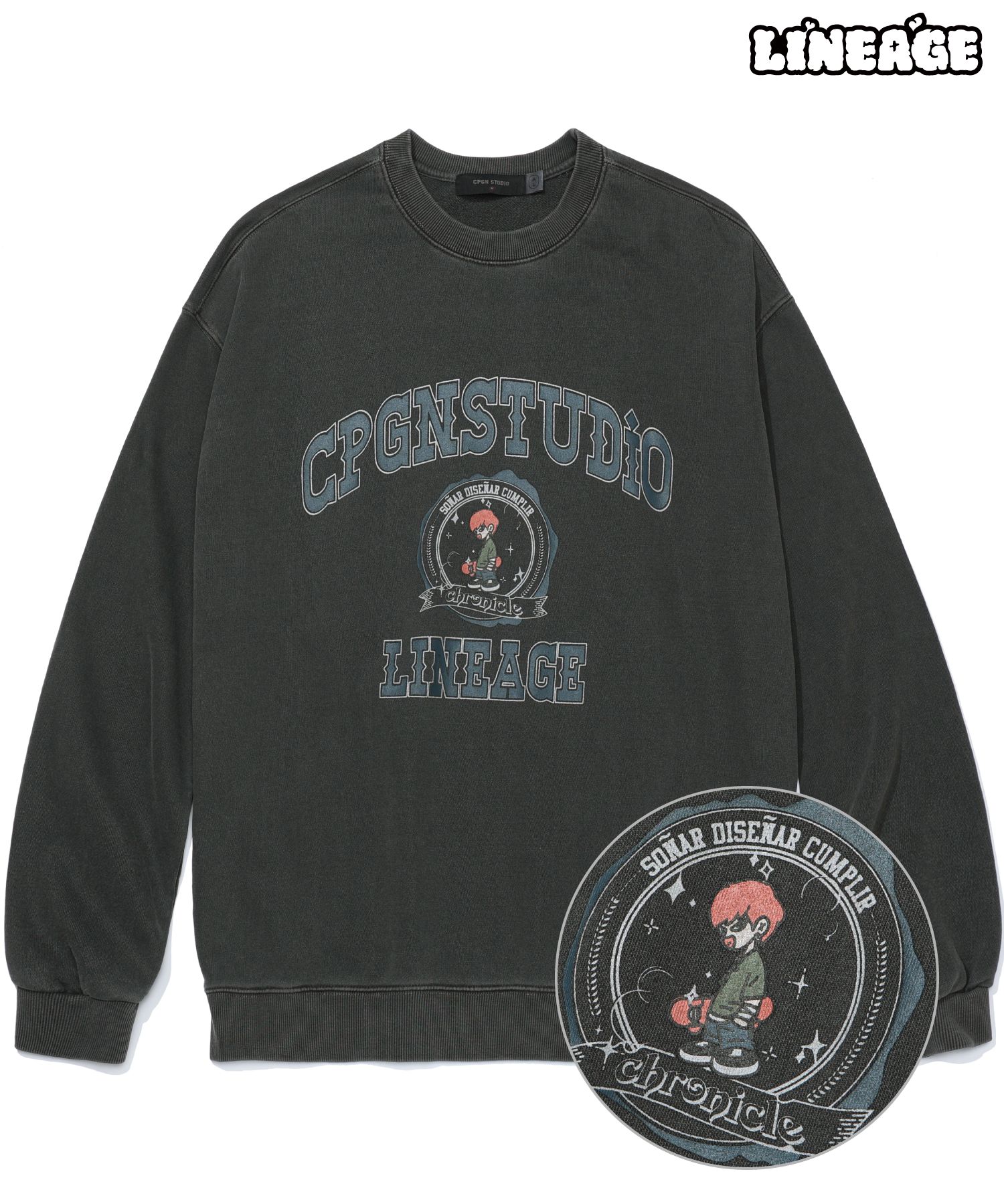 【CPGN STUDIO】Rough Drawing Pigment Sweatshirt CPGN STUDIO :: WALALAND(왈라랜드)