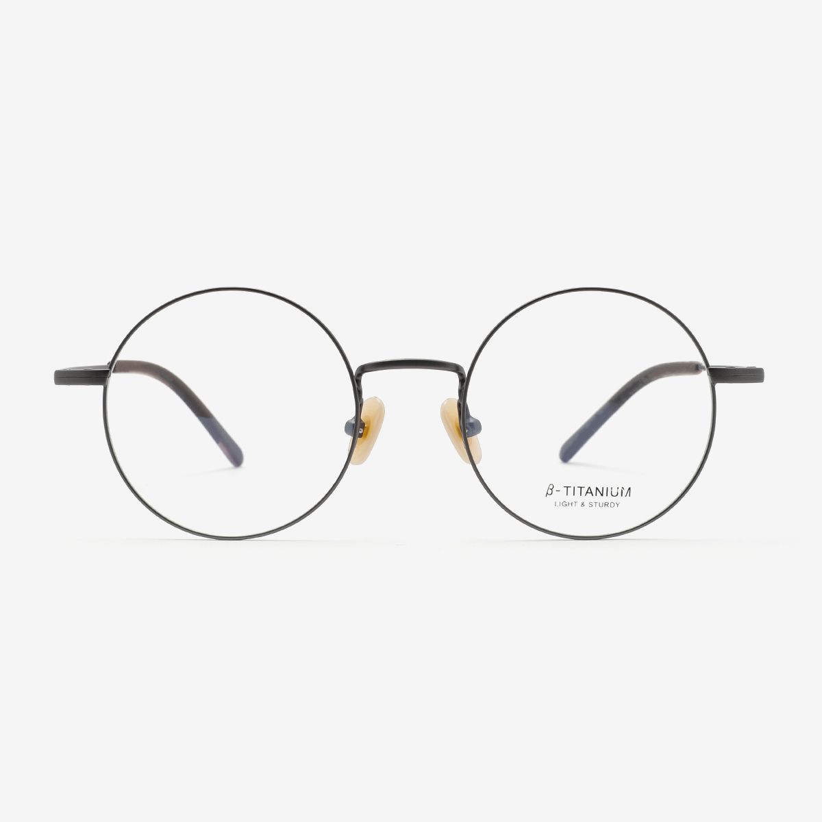 알로아이웨어(ALO EYEWEAR) [ALOXROUNZ] ARA8110 C2 세미오버사이즈 미니멀 티타늄 클래식 건메탈 라운드 안경
