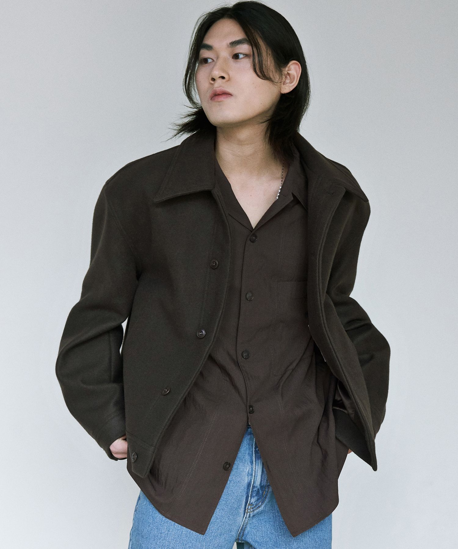 ジャケット・アウター VOAAOV polyester melton short blouson VOAAOV（ヴォアーブ）の「【VOAAOV】 polyester melton short