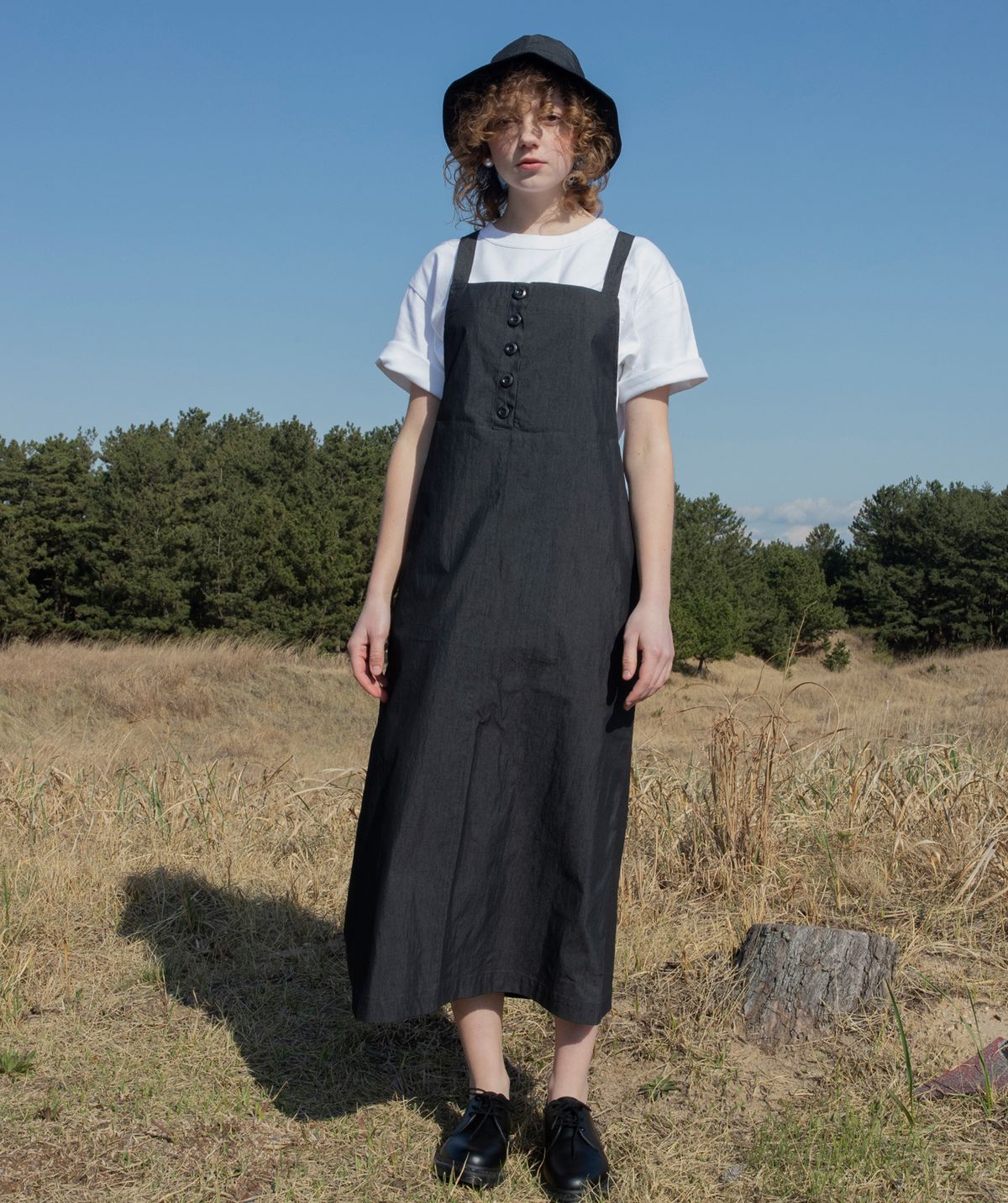 버나드밀즈(BERNARD MILLS) SUSPENDER ONE PIECE - BLACK
