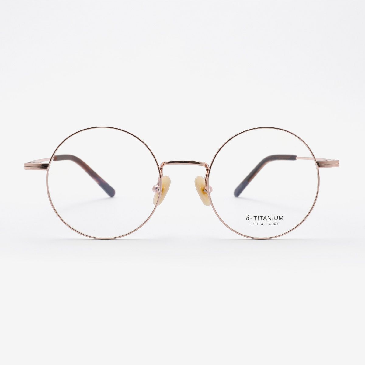 알로아이웨어(ALO EYEWEAR) [ALOXROUNZ] ARA8110 C3 세미오버사이즈 미니멀 티타늄 클래식 로즈골드 라운드 안경