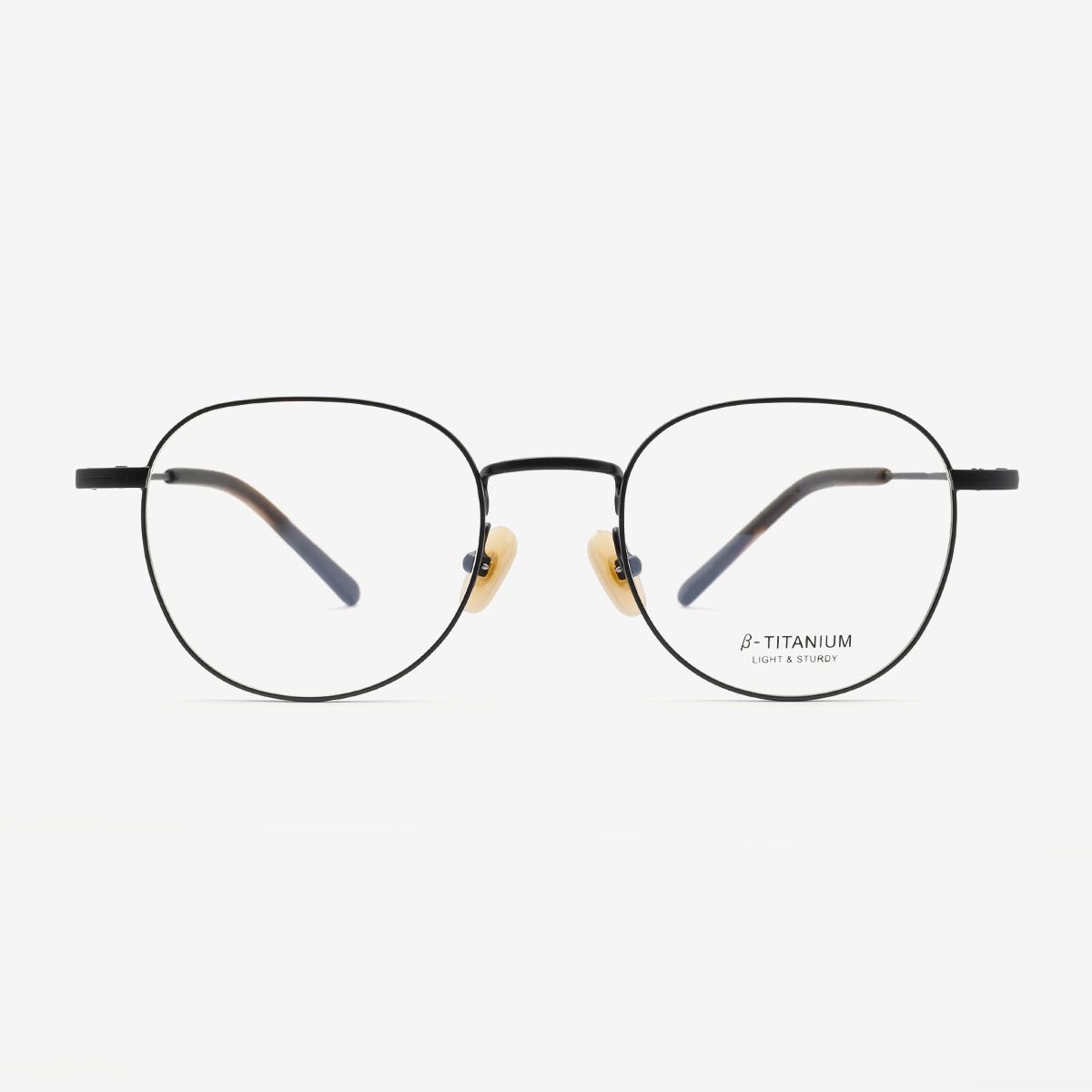 알로아이웨어(ALO EYEWEAR) [ALOXROUNZ]ARA8111 C1 미니멀 티타늄 클래식 블랙 스퀘어 안경