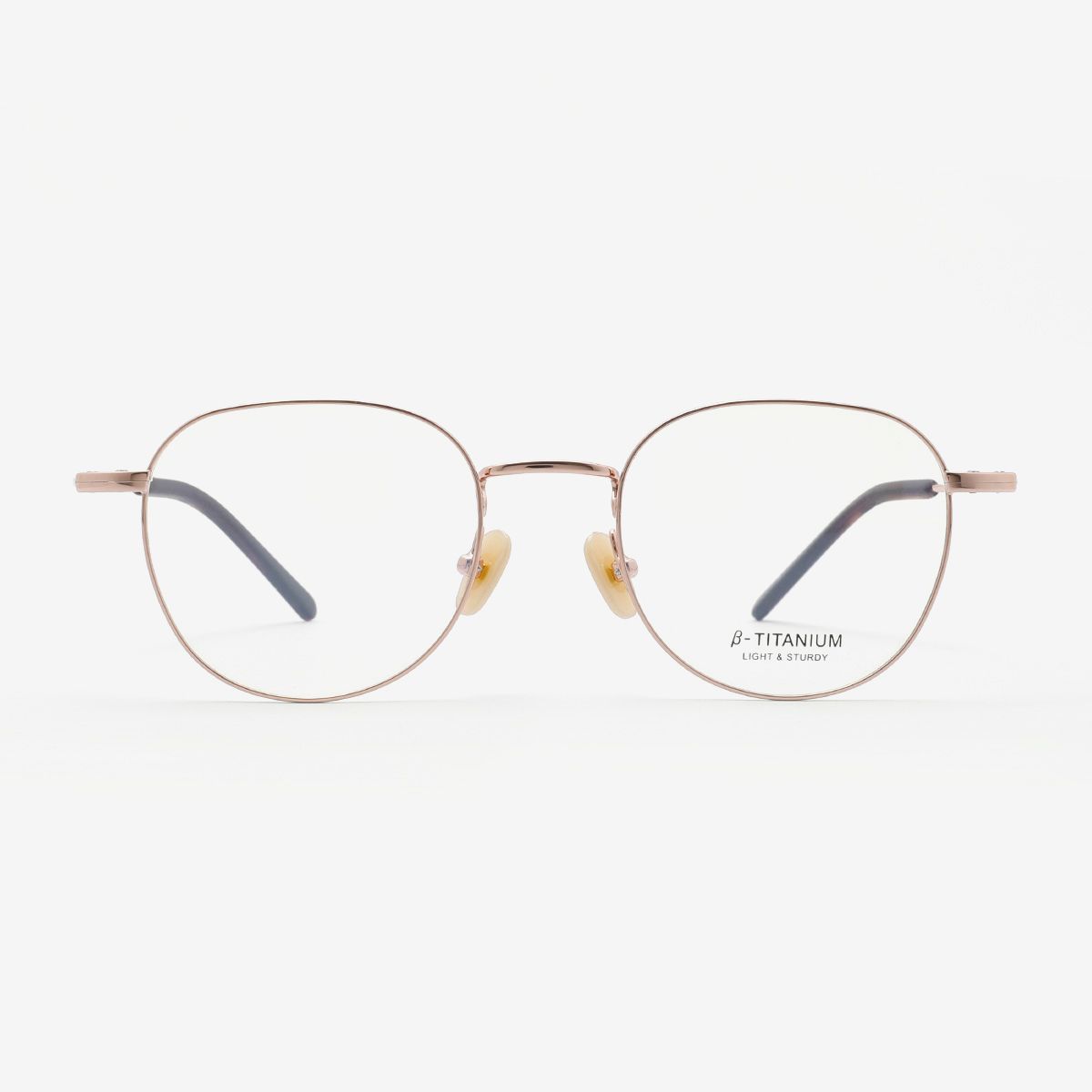 알로아이웨어(ALO EYEWEAR) [ALOXROUNZ] ARA8111 C3 미니멀 티타늄 클래식 로즈골드 스퀘어 안경