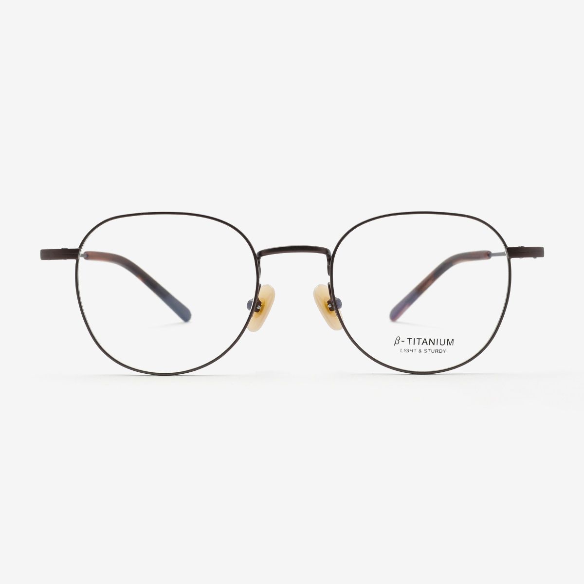 알로아이웨어(ALO EYEWEAR) [ALOXROUNZ] ARA8111 C4 미니멀 티타늄 클래식 브라운 스퀘어 안경