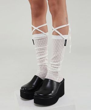 레이스 롱 삭스(화이트)