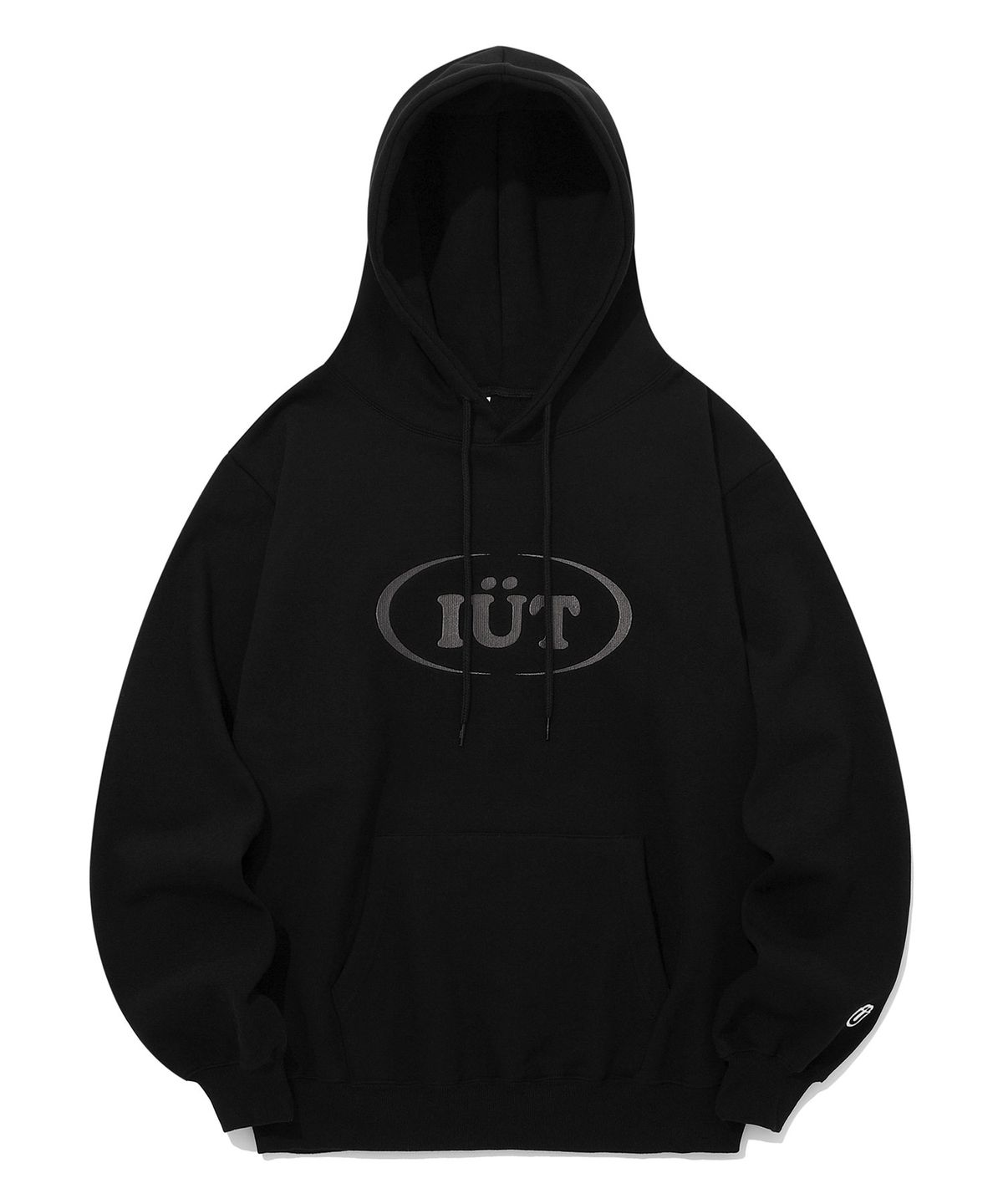 이스트쿤스트(ISTKUNST) OVAL LOGO HOODIE_BLACK(IK2BFMM401A)