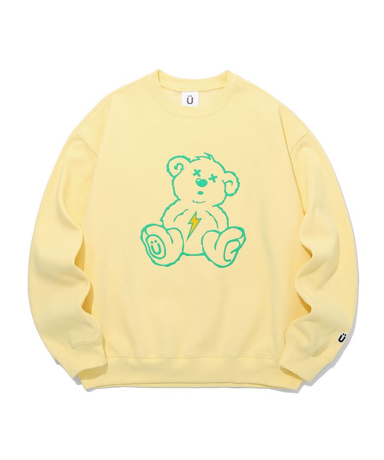 THUNDER BEAR SWEATSHIRTS_YELLOW(IK2BFMM455A)