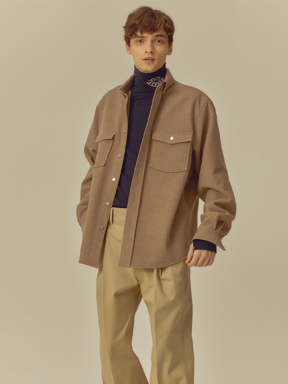 노앙(NOHANT) WOOL SHIRT JACKET BROWN