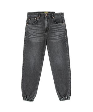 워시드 데님 조거 팬츠(Black)