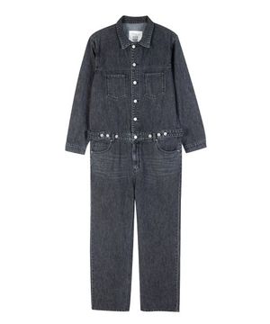 PLG 데님 점프수트(Black)