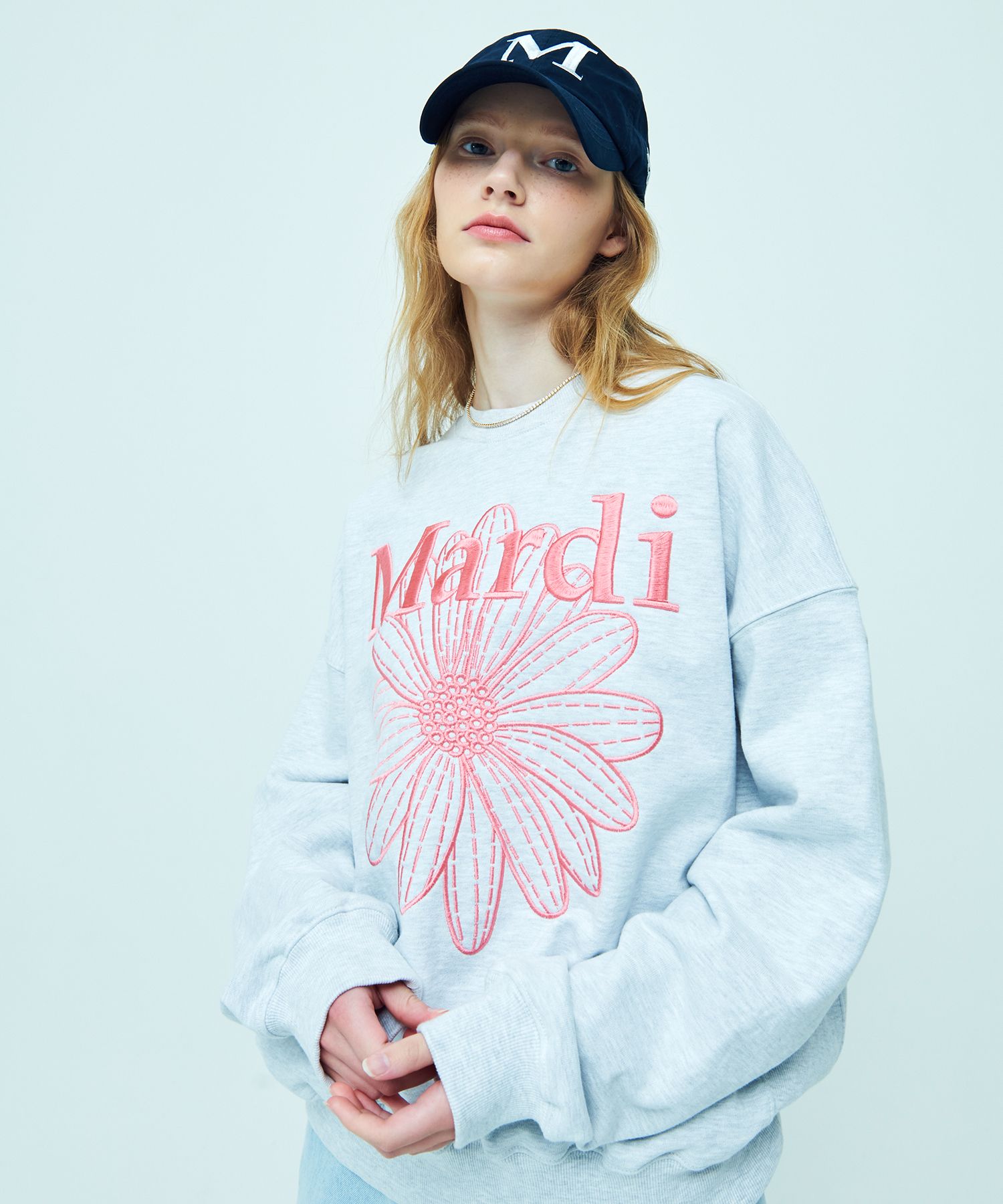 MUSINSA | MARDI MERCREDI SWEATSHIRT FLOWERMARDI NEEDLEWORK_HEATHER