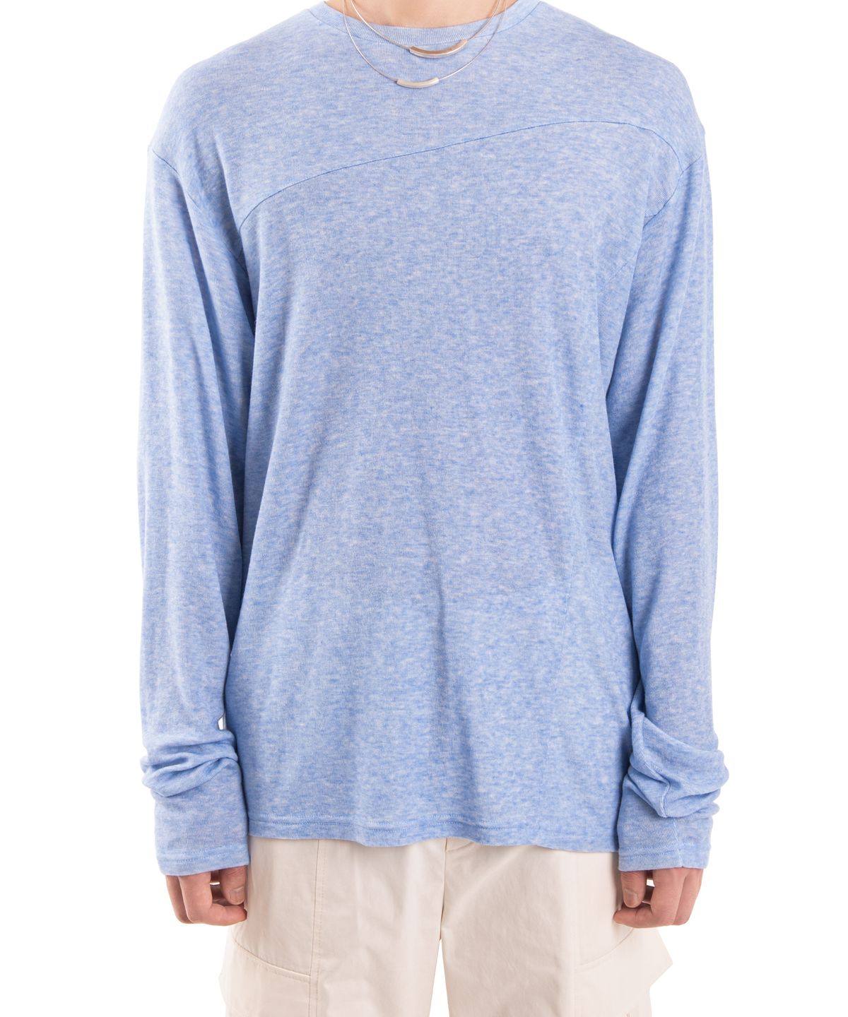 더 슬렌티드(THE SLANTED) TWO WAY CUTTING KNIT [SKY BLUE]