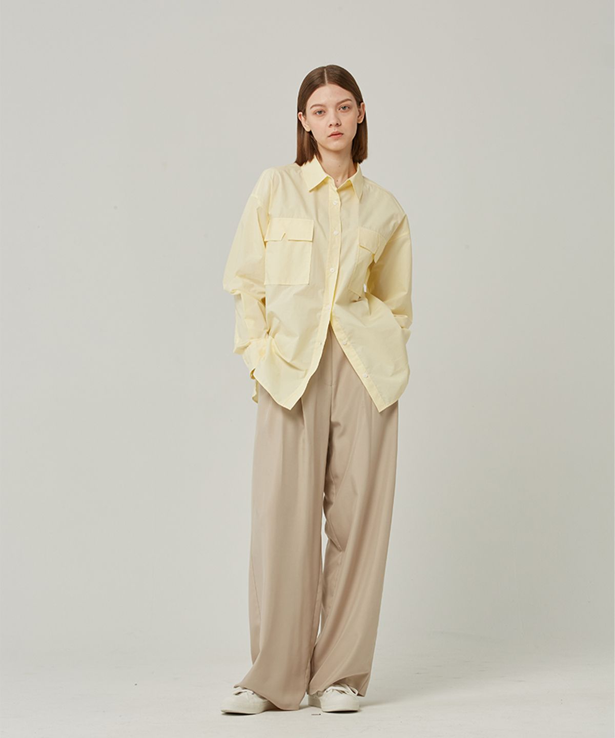 디센디스(DISENDIS) Soft wide pant (BEIGE)