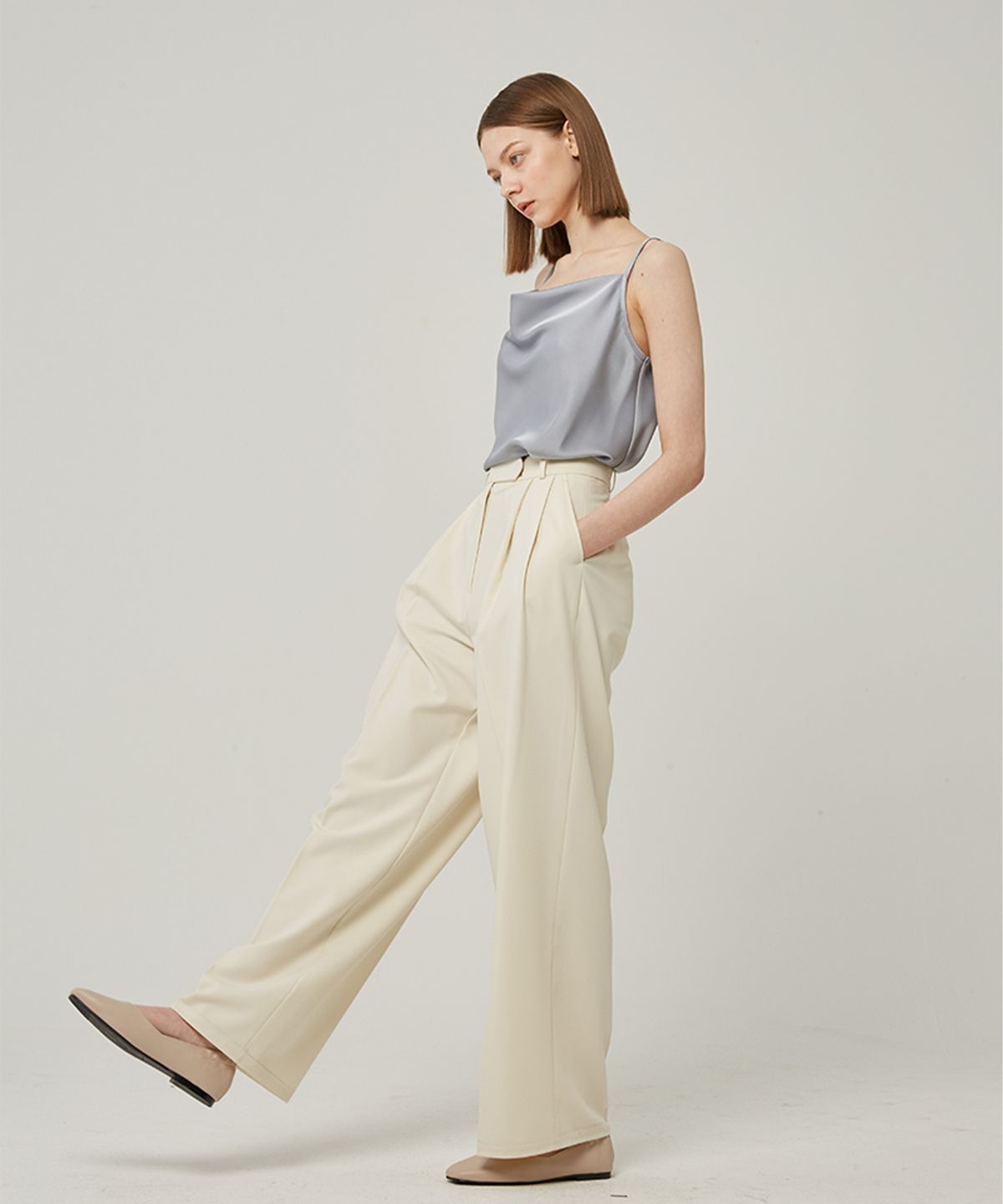 디센디스(DISENDIS) Soft wide pant (IVORY)