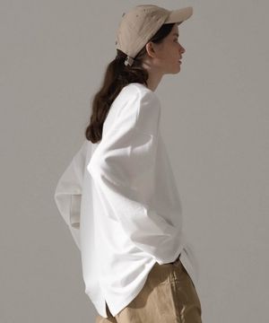 픽시드 오버핏 긴팔 티셔츠 아이보리 SMLT4447