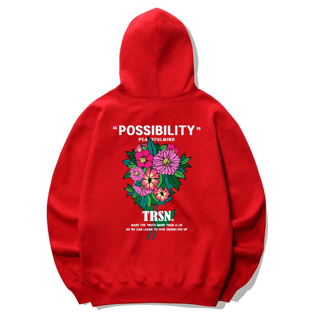 트립션(TRIPSHION) POSSIBILITY FLOWER 후드티 - 레드
