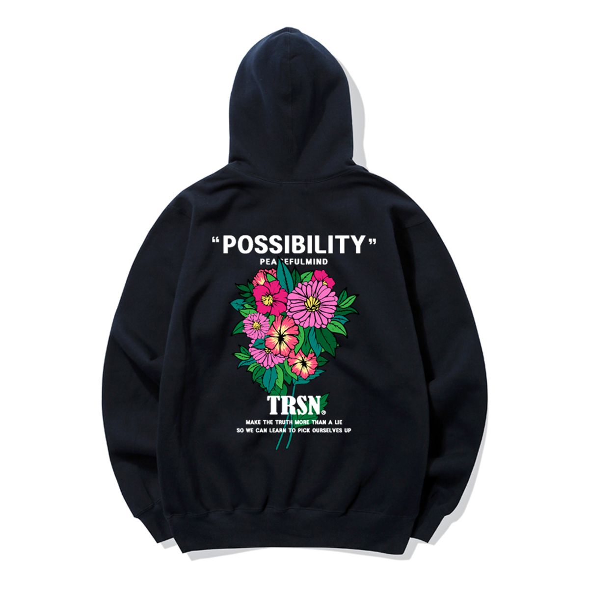 트립션(TRIPSHION) POSSIBILITY FLOWER 후드티 - 네이비