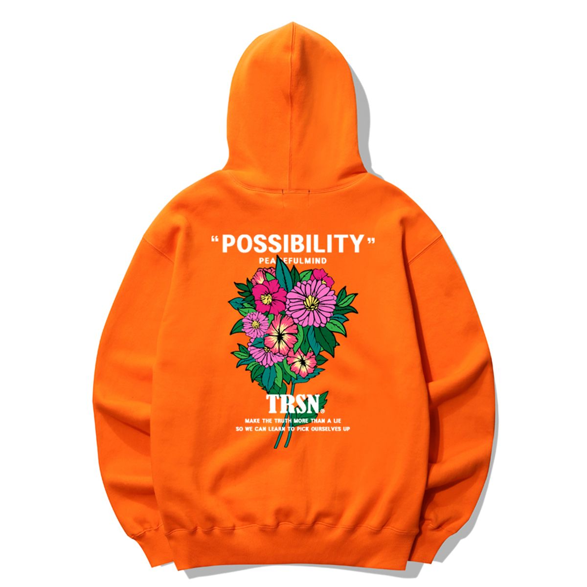 트립션(TRIPSHION) POSSIBILITY FLOWER 후드티 - 오렌지