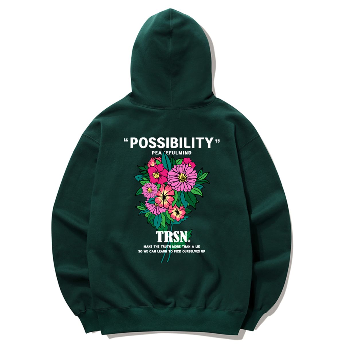 트립션(TRIPSHION) POSSIBILITY FLOWER 후드티 - 그린