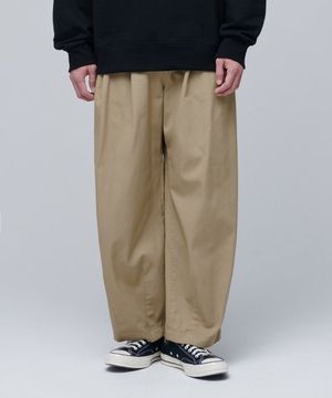 코튼 와이드 벌룬 팬츠 [베이지]