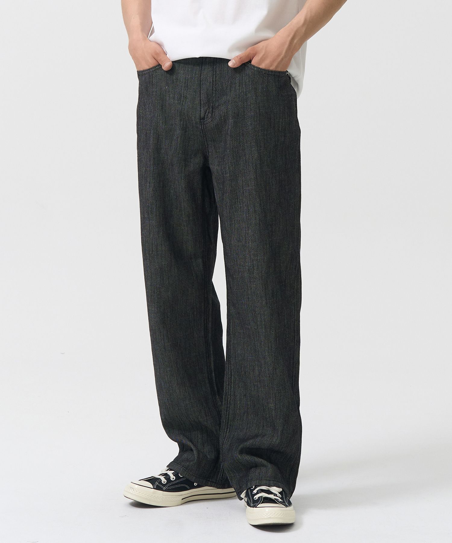 【TOFFEE】SL01 SUMMER DENIM WIDE PANTS MUSINSA | TOFFEE SL01 Summer Denim Wide Pants (BLACK)