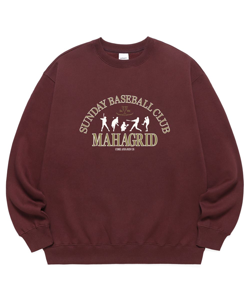 MUSINSA | MAHAGRID SBC PLAYERS SWEATSHIRT BURGUNDY(MG2BFMM465A)