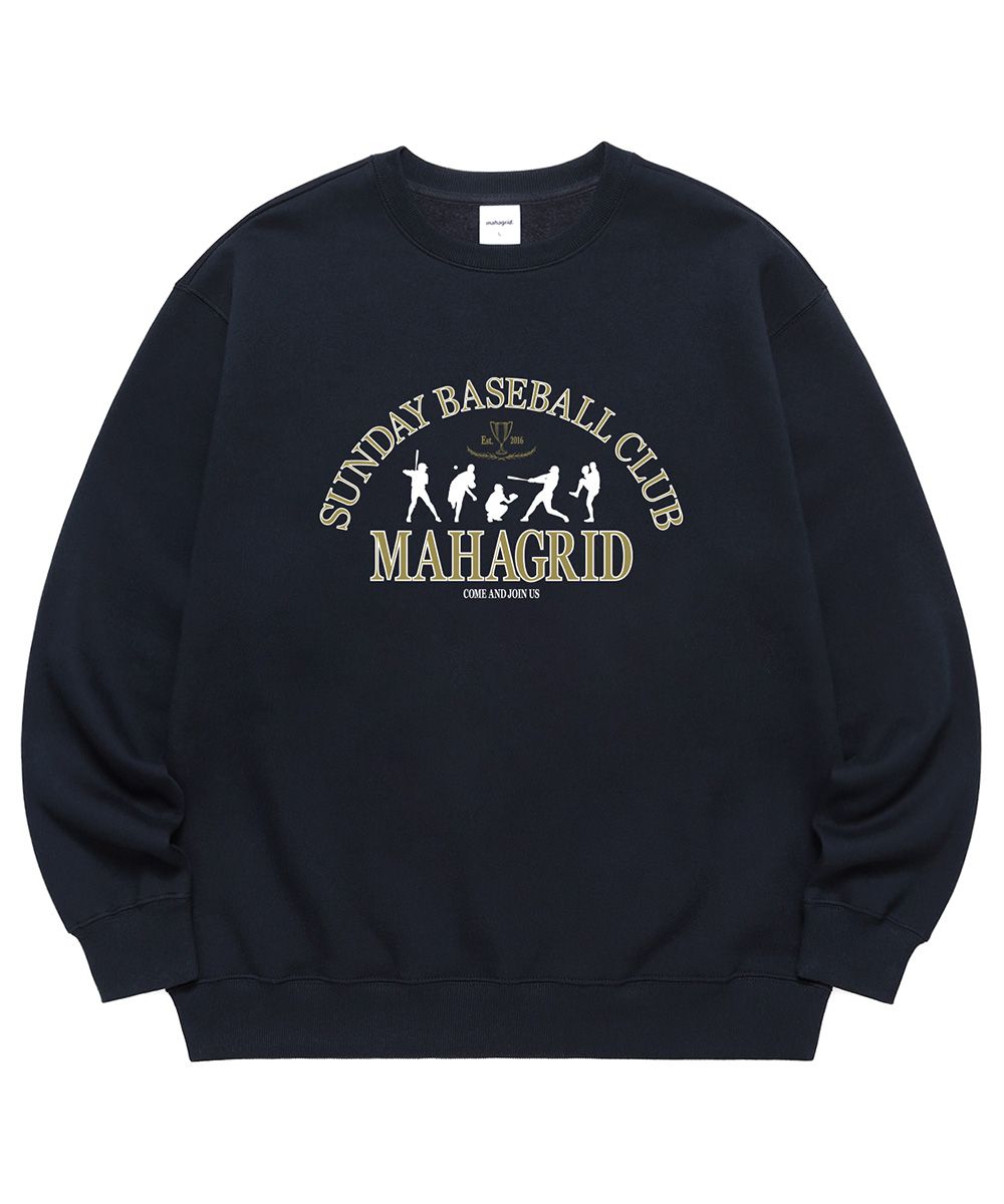 【mahagrid】21FW★ SBC EMBLEM SWEATSHIRT BASIC LOGO SWEATSHIRT [CHARCOAL] - MAHAGRID