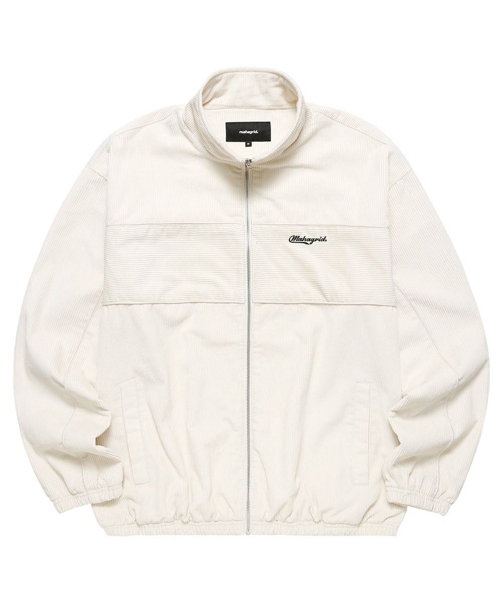 MUSINSA | MAHAGRID CORDUROY TRACK JACKET CREAM(MG2BFMB941A)