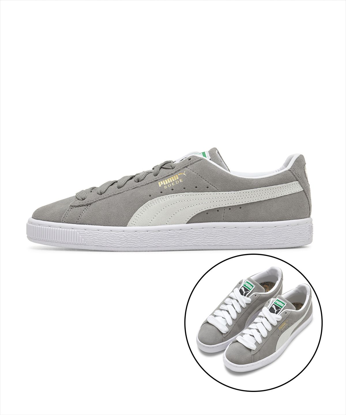 푸마(PUMA) 스웨이드 클래식 XXI - 스틸그레이:화이트 / 374915-07