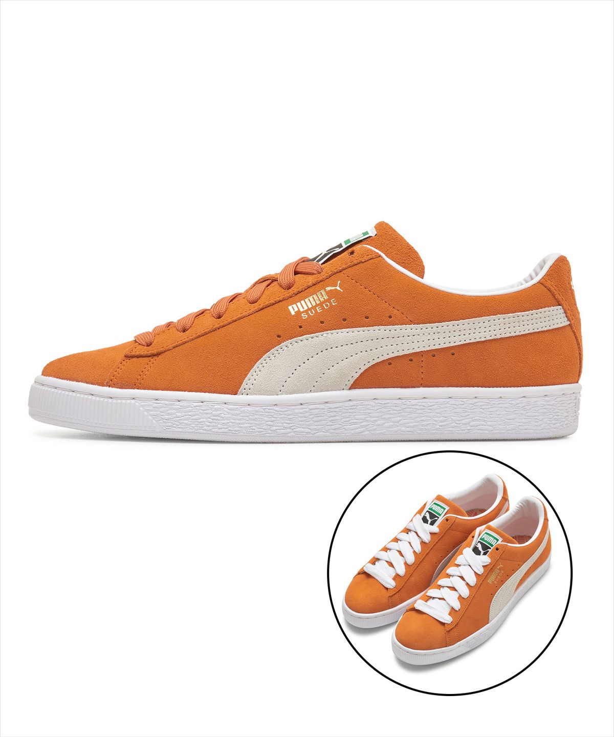 푸마(PUMA) 스웨이드 클래식 XXI - 오렌지:화이트 / 374915-14