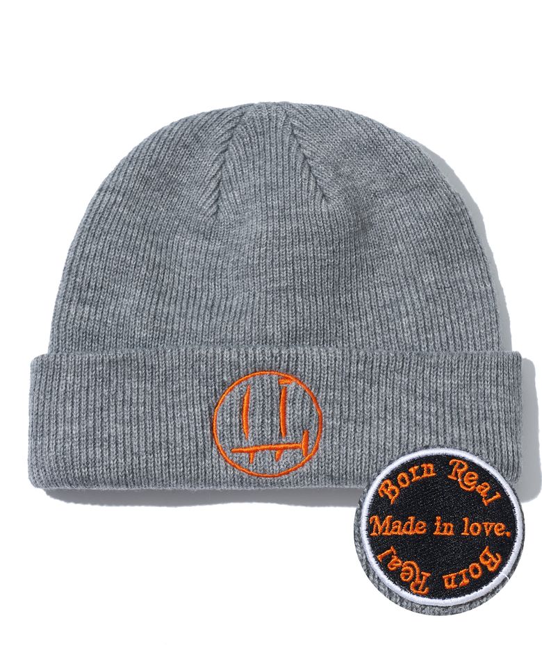 [FACE LINE] FACE LOGO BEANIE_GREY