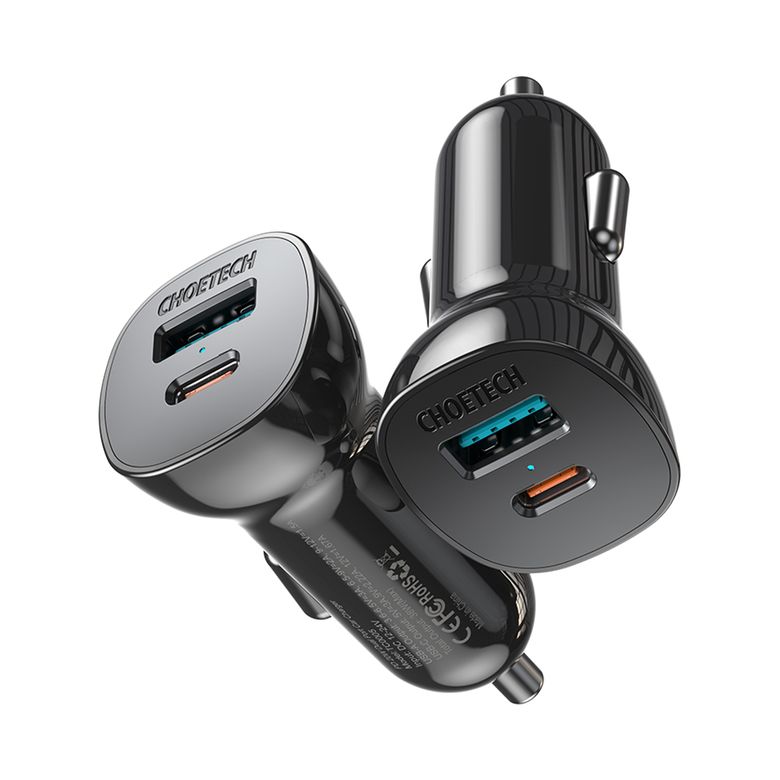 38W QC+PD 듀얼 고속 차량 충전기 TC0005