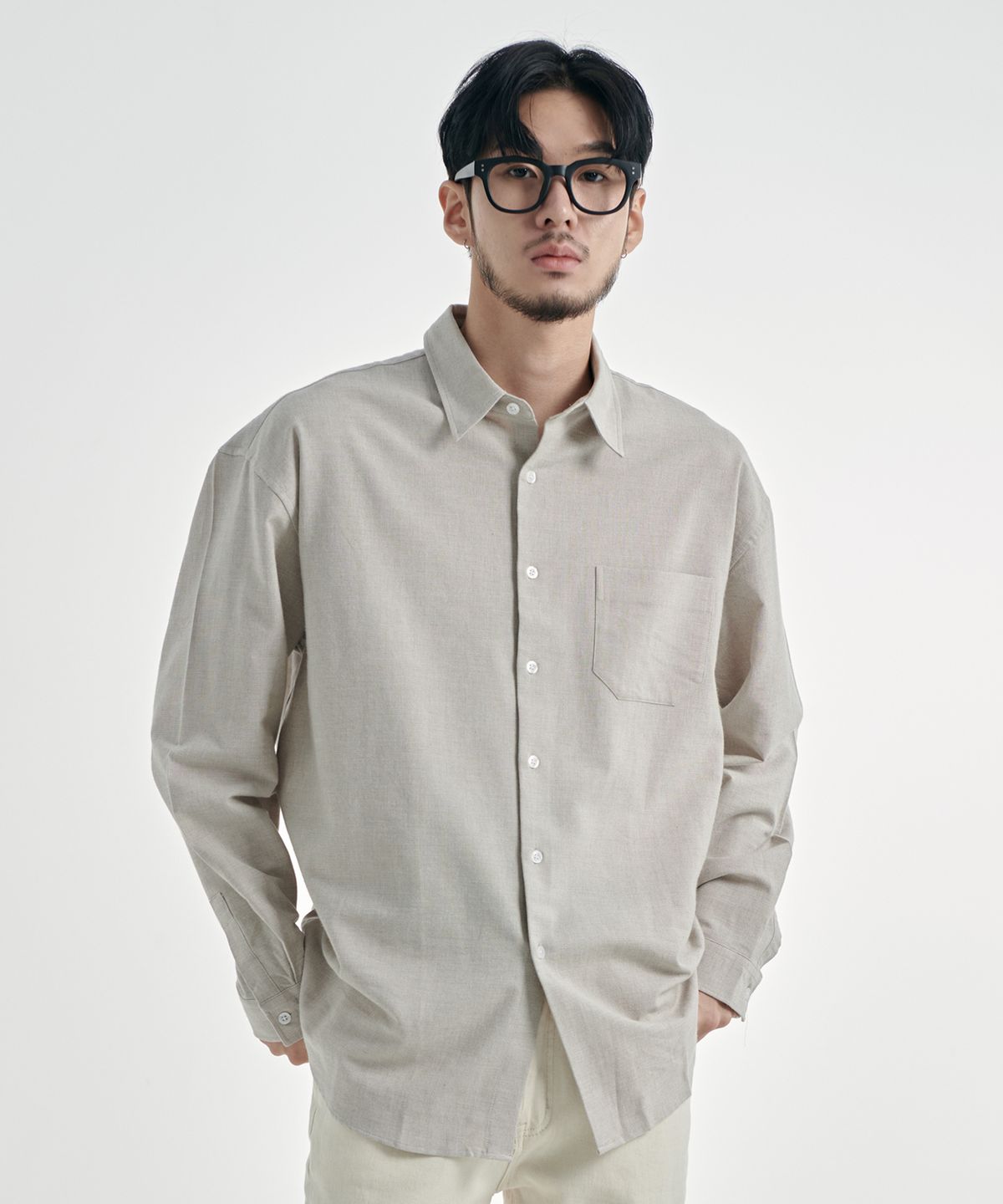 기프트오리지널(GIFTORIGINAL) (UNISEX) 마일드 베이지 셔츠