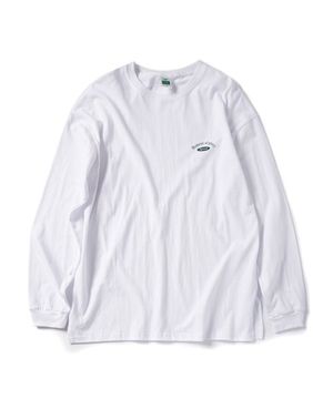 시그니처 로고 클래식 긴팔티-화이트
