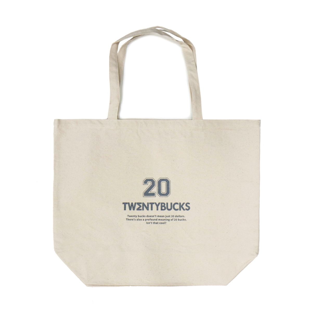 투엔티벅스(TWENTY BUCKS) 캔버스 에코백 투엔티 WIDE [아이보리] TBB-408