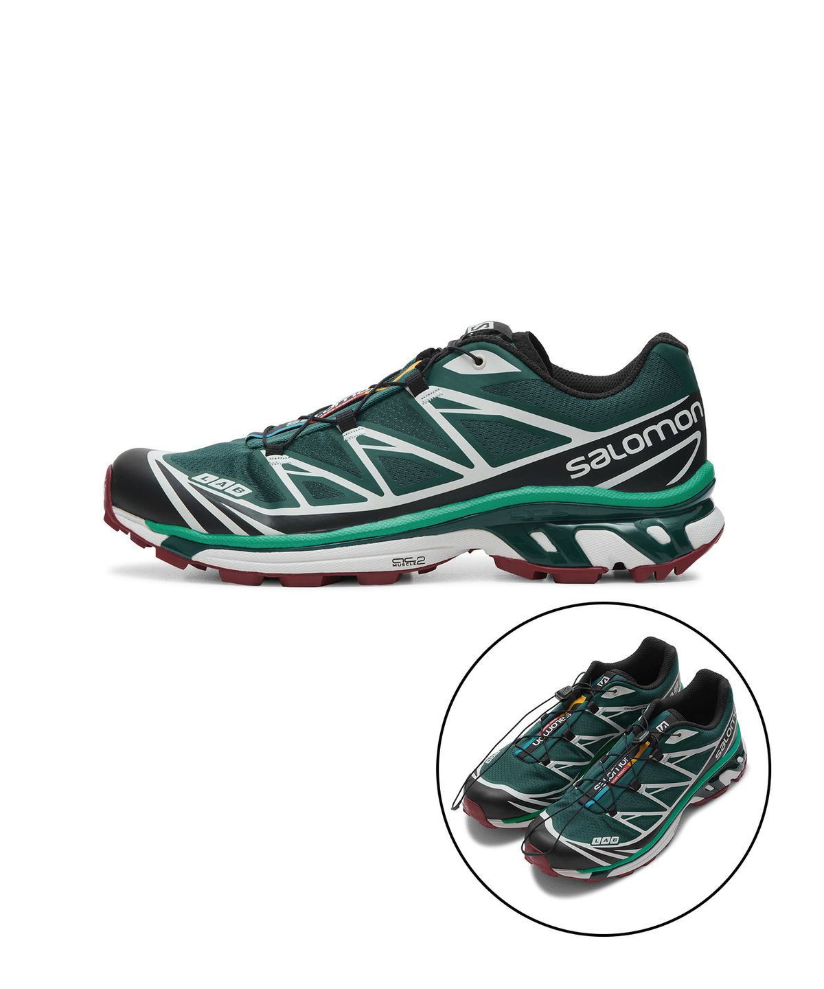 살로몬(SALOMON) XT-6 - 블랙:딥 틸:바이킹 레드 / L41454800