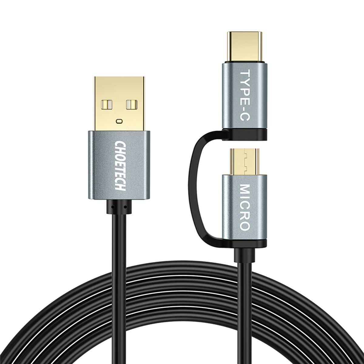 초텍(CHOETECH) 2in1 USB to C타입+5핀 케이블(1.2m) XAC-0012-102BK