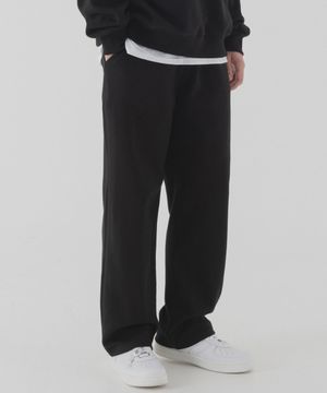 에센셜 세미 와이드 스웨트팬츠 (black)