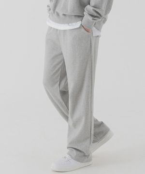 에센셜 세미 와이드 스웨트팬츠 (melange)