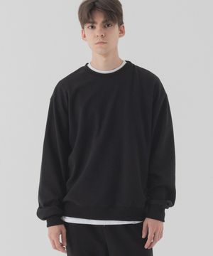 에센셜 오버핏 맨투맨 (black)