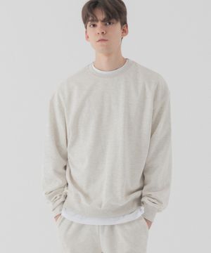 에센셜 오버핏 맨투맨 (oatmeal)